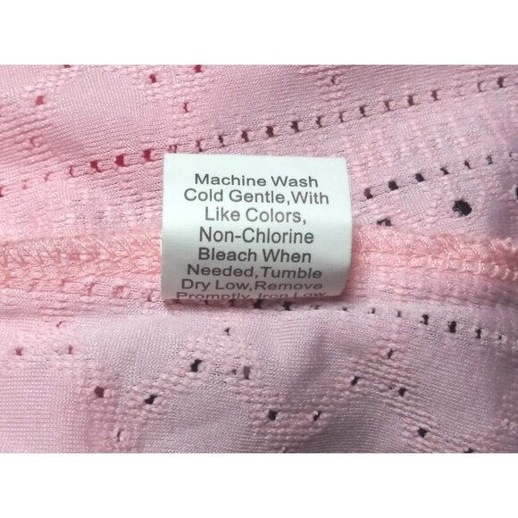 Womens top blouse 1X/2X/3X Pink EYELET KNIT romantic STRETCH lace CAP sleeve - Picture 12 of 12